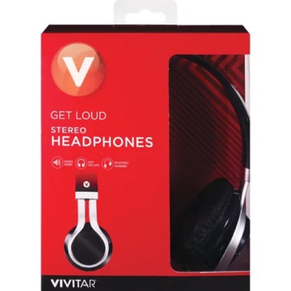 Vivitar Get Loud Stereo Headphones Brand New in Box Unopened